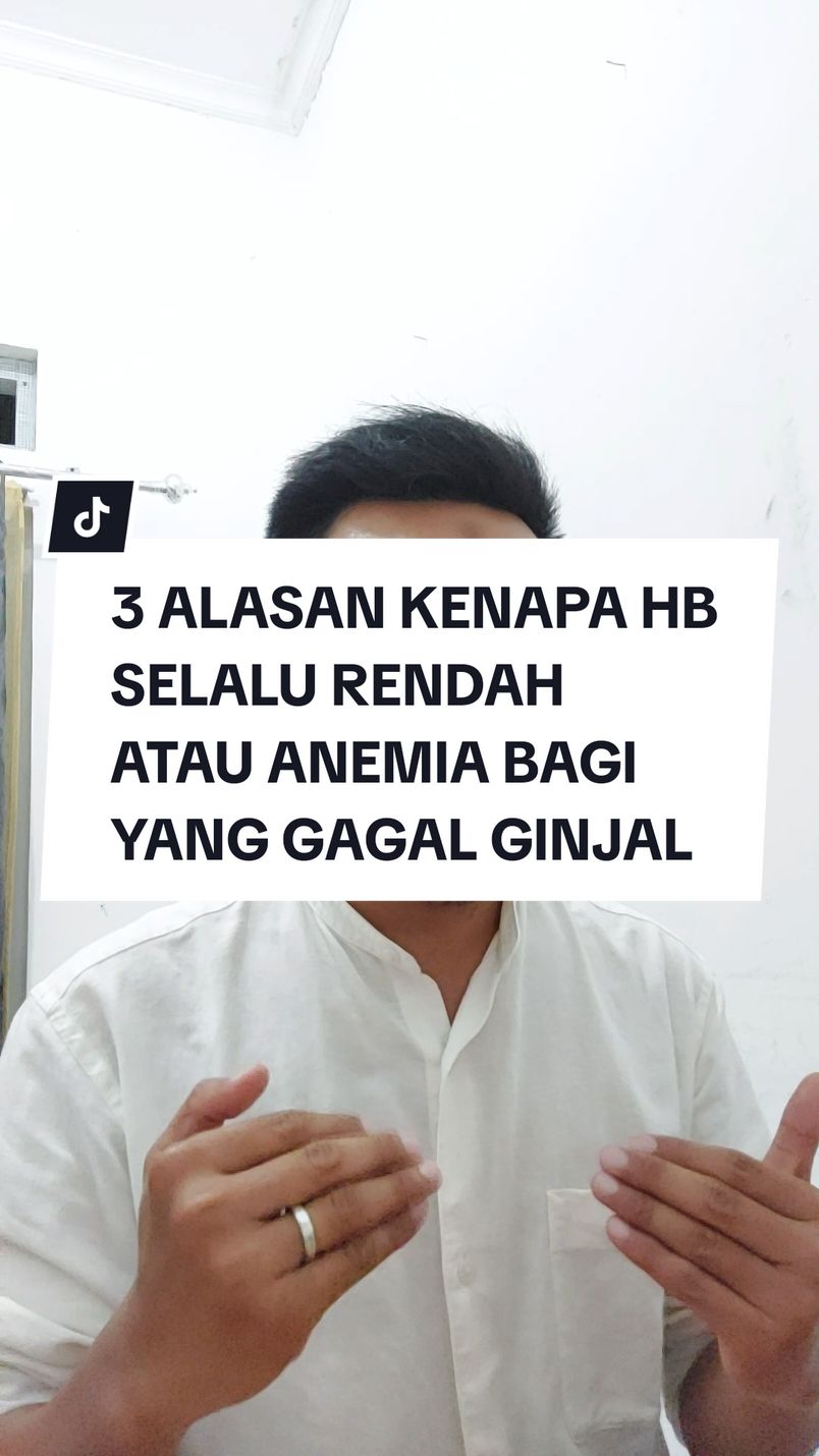 3 ALASAN KENAPA HB SELALU RENDAH ATAU ANEMIA BAGI YANG GAGAL GINJAL #cucidarah #gagalginjal 