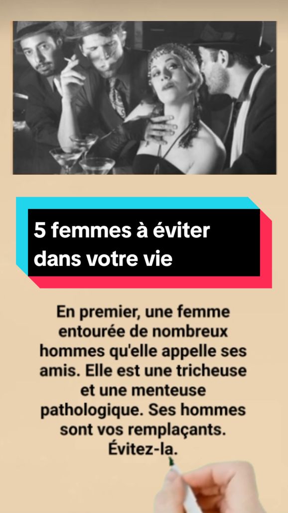 Les hommes il y a 5 femmes dont vous devez éviter dans votre vie #prarole #conseil #homme #femmes #motivation #france 