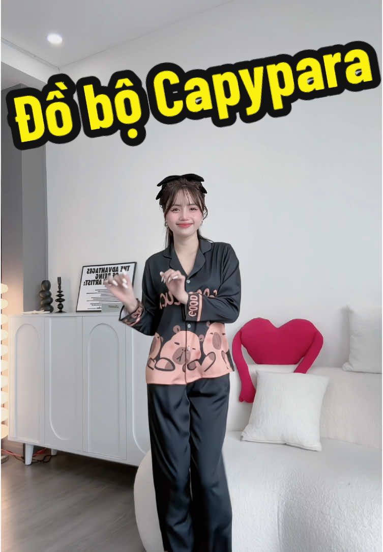 Vũ đạo tự tạo 😂 #doboxinhmili #capybara #dobocapypara #sleepwear #dobopijjamacaocap #doboluateddy #dongunu #domacnha #donguxinh #dobotaydaiquandai 