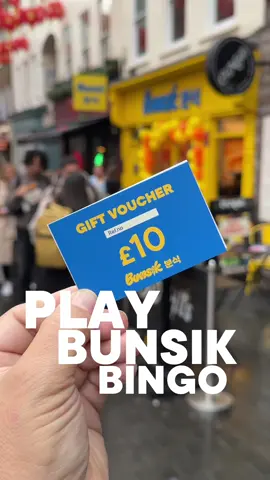 Fancy bagging yourself a £10 Bunsik Gift card? It’s easy to do with a game of Bunsik Bingo.  The game is simple. You pick up a Bunsik Bingo card at our newly opened @ChinatownLondon Bunsik.  Then collect a stamp when you purchase each of the menu items on the cards.  You can do this at any of our Bunsik locations.    When you complete the card (you havd to buy 2 corndogs, a burger, cup bap, kimbap, ddukbokki and KFC) , bring it back to Bunsik Chinatown and get a £10 voucher.  It’s a delicious way to earn £10 😋😋😋 You have until the 31st December to fill up your Bingo Card. #koreanstreetfood #bunsiklondon #bunsik #koreansnacks 