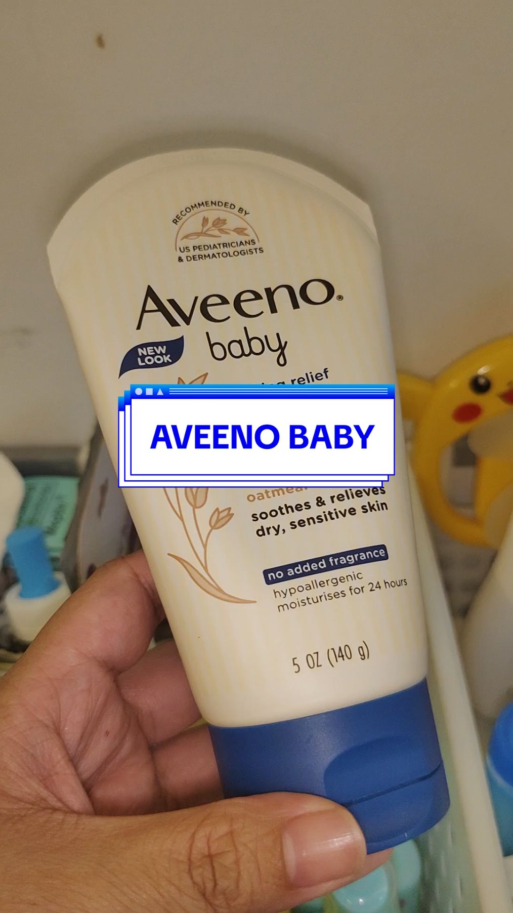 Aveeno Baby Moisture Relief Cream, the unscented moisturizer for my baby's sensitive skin 😍 #mimahera #aveeno #aveenobaby #moisturecream 