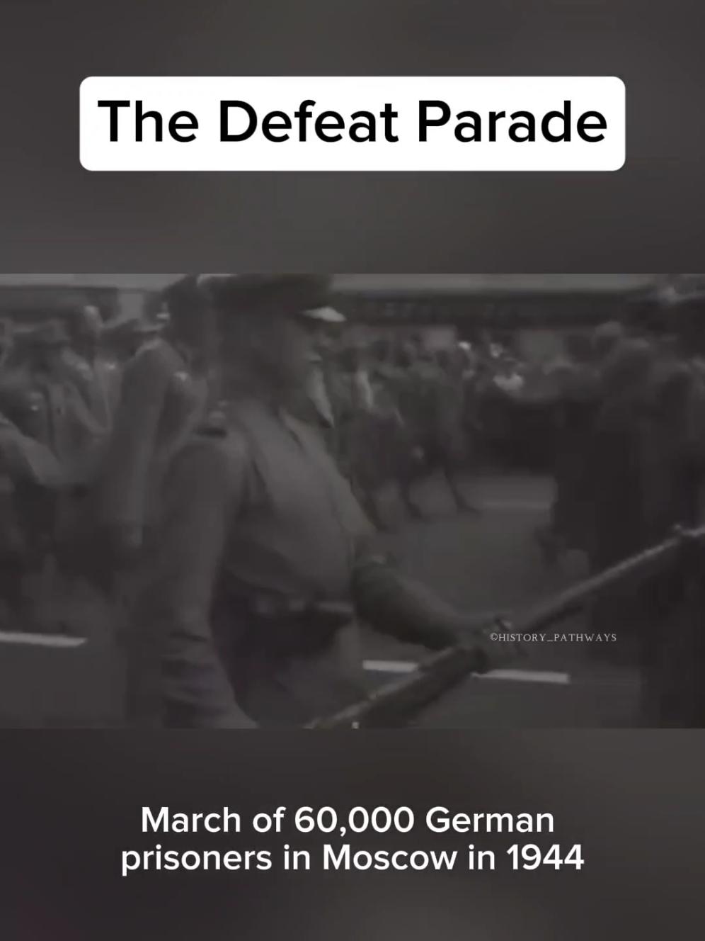 They had planned a victory march on this street leading to the Kremlin. Instead, these 60,000 German soldiers paraded as prisoners of war. #warhistory #history #worldwar #war #wwii #militaryhistory #military #secondworldwar #worldwartwo #tanks #army #warphotography #worldwarii #soldier #neverforget #combathistory #combat #tank #germany #onthisday #remember #wwiihistory #neveragain #weremember #historylovers #ussr #stalin