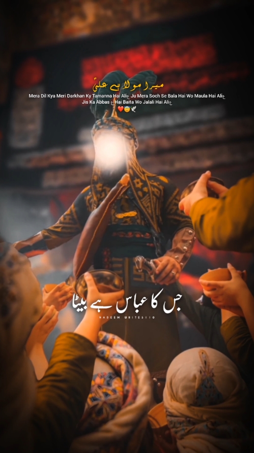 Mera Maula Hai Ali as ❤️😇 #nadeemwrites110 #shia #noha #qasida #status #foryoupage #fyp #viralvideo 