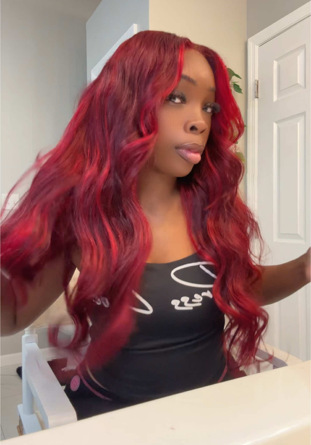 Transitions getting better lol I think it’s the red. @Arabella Hair Official Link in bio