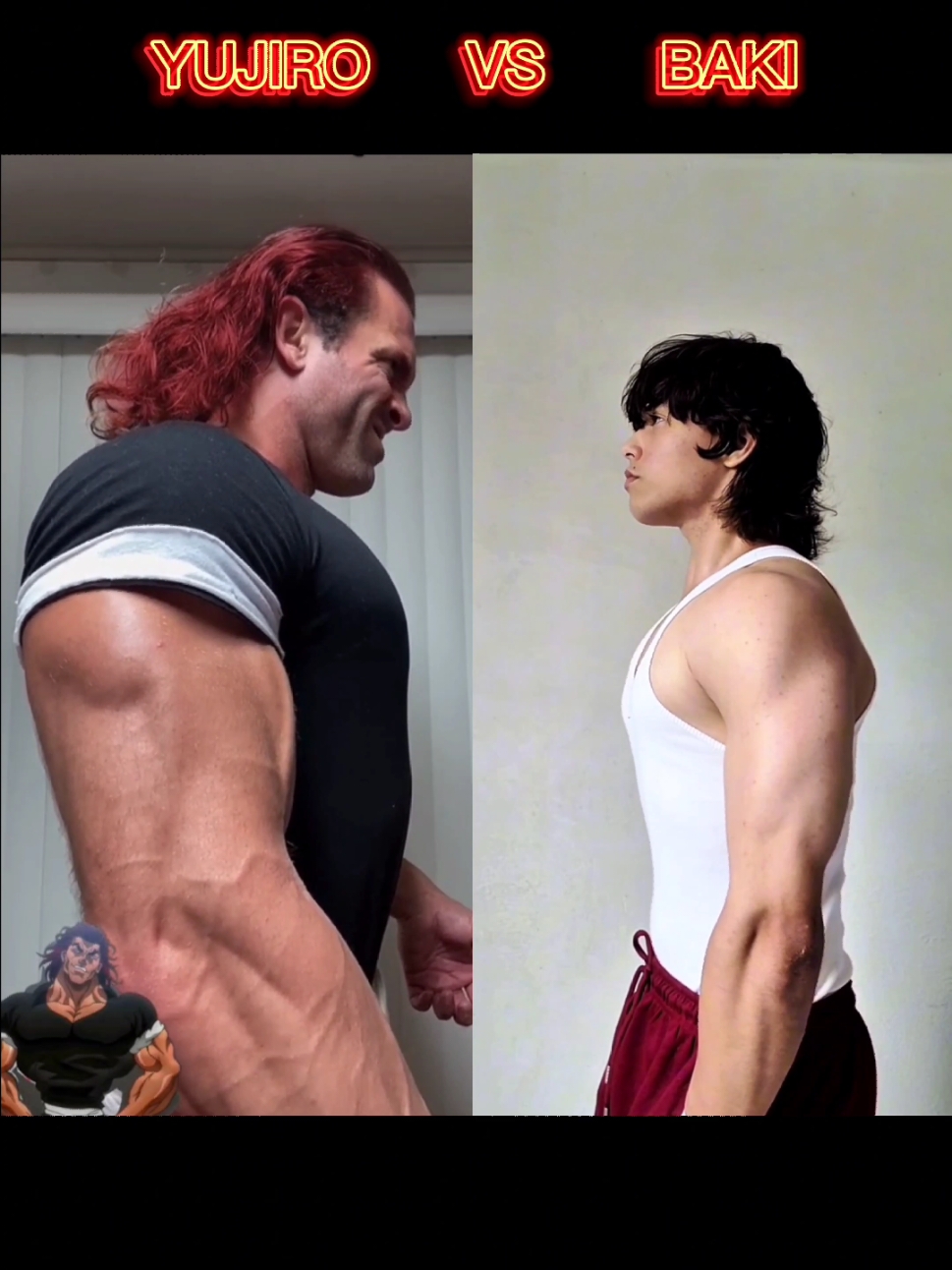 Real life Baki & yujiro @Logan Chitwood #baki #bakihanma #yujiro