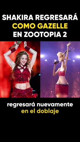 Shakira volverá a darle voz a Gazelle en Zootopia 2 #shakira