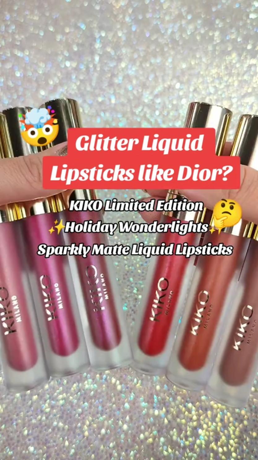 Wow, habt ihr schon die wunderschönen Glitter Liquid Lipsticks von KIKO Milano aus der weihnachtlichen 