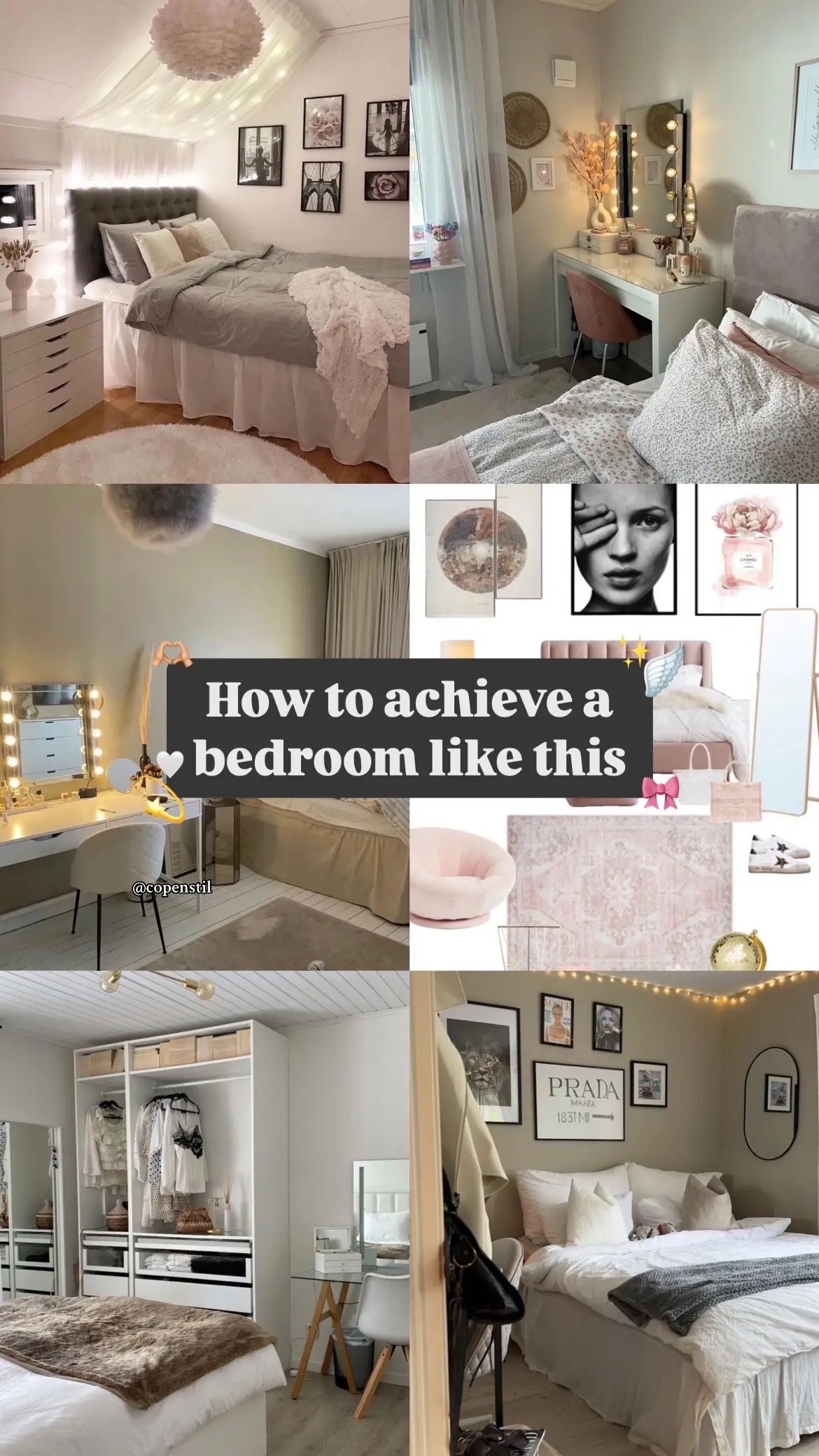 Pictures saved on my board -> bedrooms -> fashion art🫶🏼🎀 #inspo #bedroom #stockholmstyle #cleangirl #tumblrgirl #copenstil