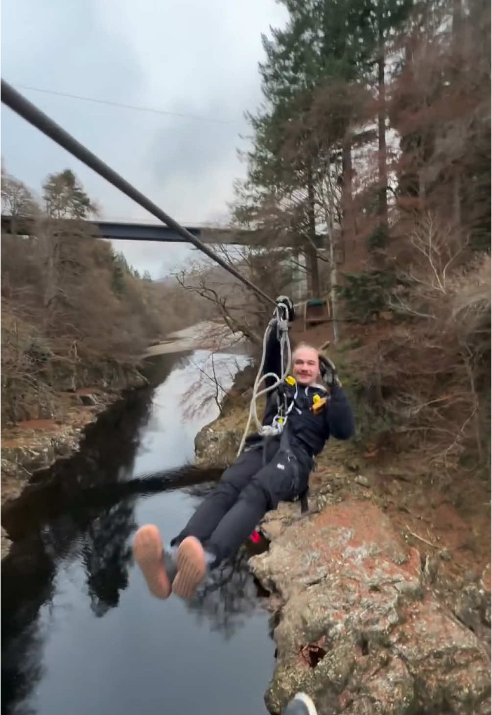 A perfect adventure through the trees🌲 #highlandfling #Scotland #fyp #highlandflingbungee 