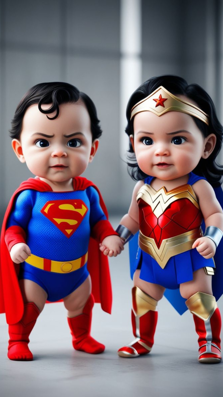 #babiesfunny #baby #miaumiau🐈 #superman #wonderwoman #babykids 