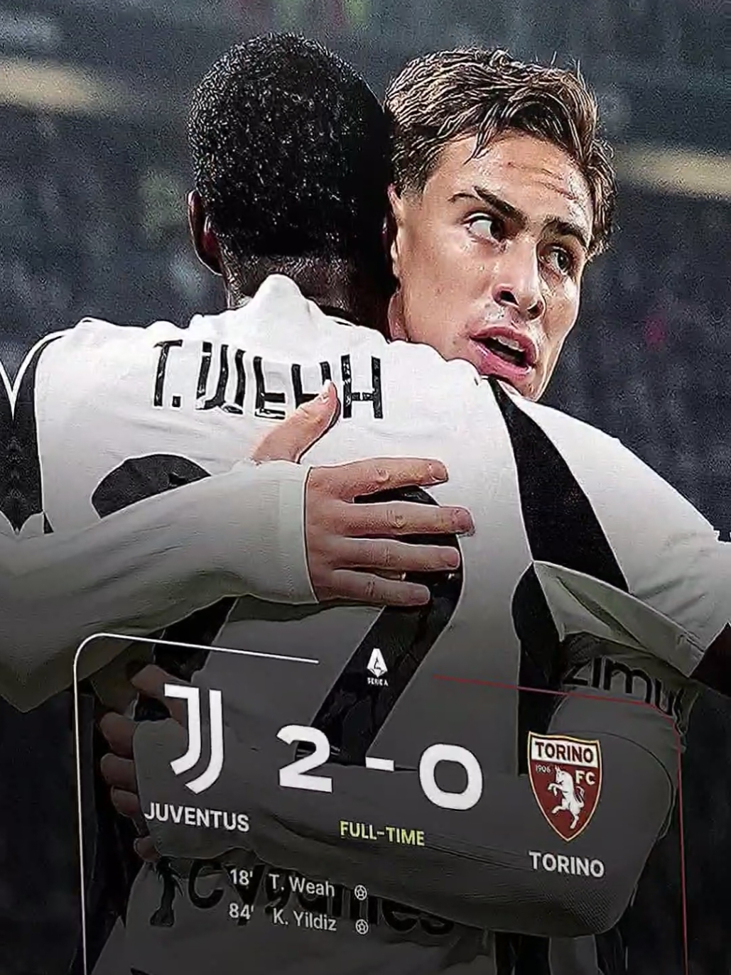 Pantes ga kalah kalah ternyata ga ada barca ijo di Serie A 🤣 TURIN IS WHITE ⚪⚫  .  .  . #forzajuve #finnoallafine #juventus #derbydellamole #juvetorino #serieatim #yildiz #kenanyildiz #dusanvlahovic #weah 