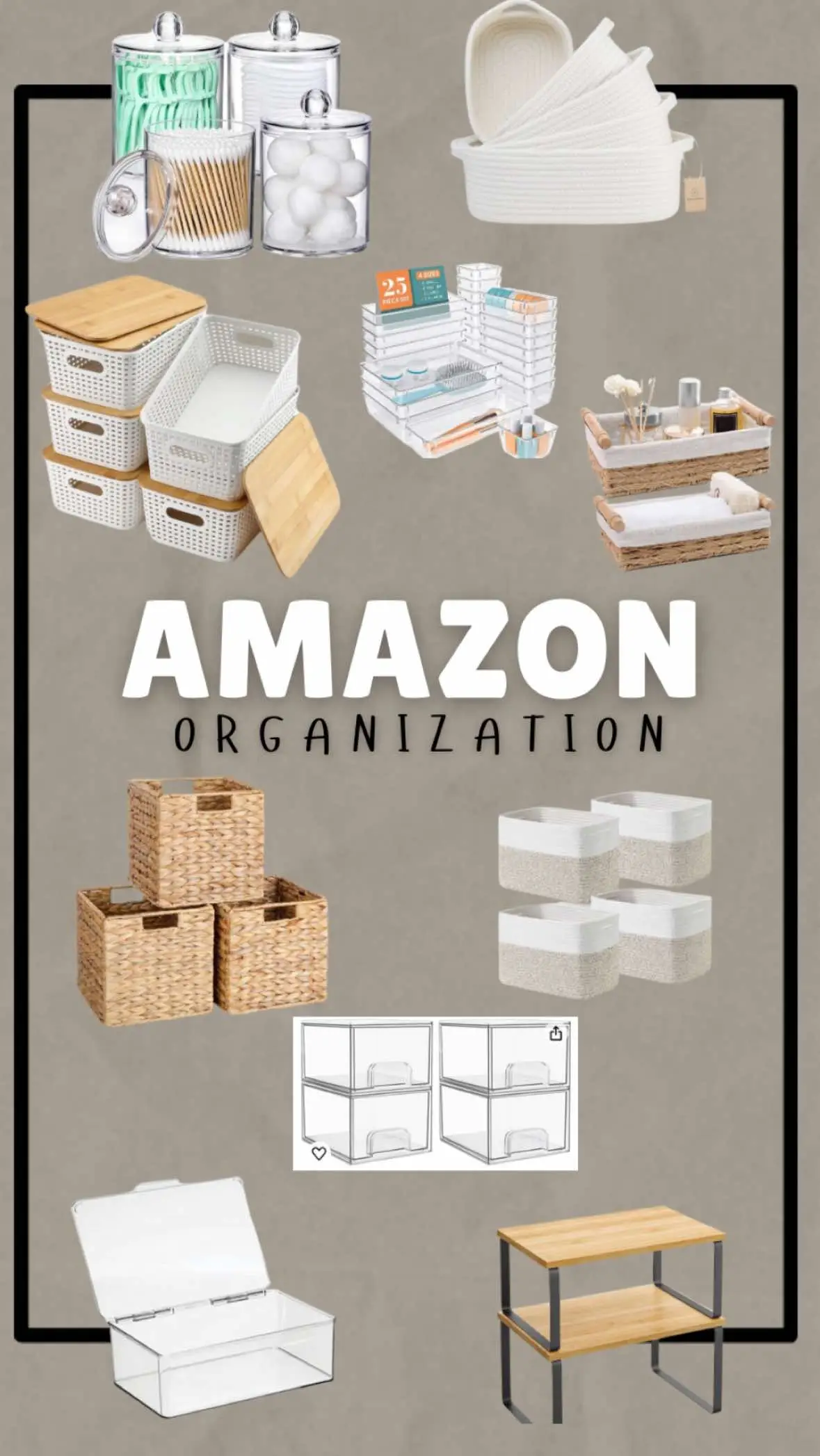 These amazon home organization items provide storage while still looking cute and keeping the aesthetic of your home! Giving everything a place elimintes so much clutter 🙌🏼 They’re all 🔗 in my bi0 on amzn strfrnt! #storage#amazonfinds#amazonhome#storagehacks#aesthetic #practical#aestheticstorage #amazonorganization #homehack#clean#organize #organizedhome 