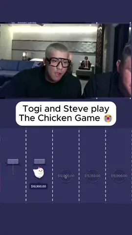 Togi and Steve play the chicken game part 4 😭😭 || the game is on roobet || #roobet #togi #funnytiktok #stevewilldoit