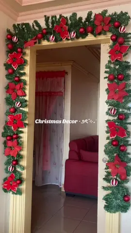 christmas garland and balls for door and window decorations! #christmasgarland #christmasdecor #christmasball 