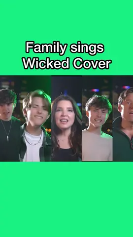 Family sings WICKED cover! 🔥💚 #foryou #wickedmovie #wicked #singing #arianagrande #cynthiaerivo #defyinggravity #sharpefamilysingers #wickedpremiere 