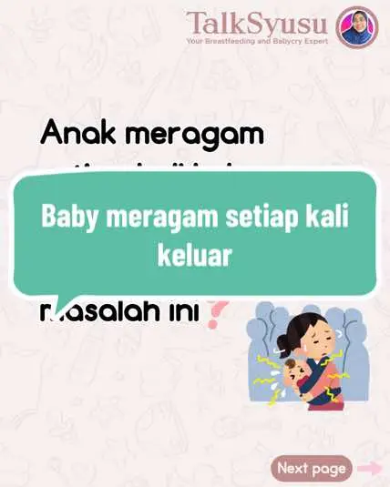 Fokus baby dan fokus orang dewasa ni sangat berbeza . Jadi cuba cut off environment dan kemudian tenangkan anak .  #babycryandsleepadvisor #cuddlecure