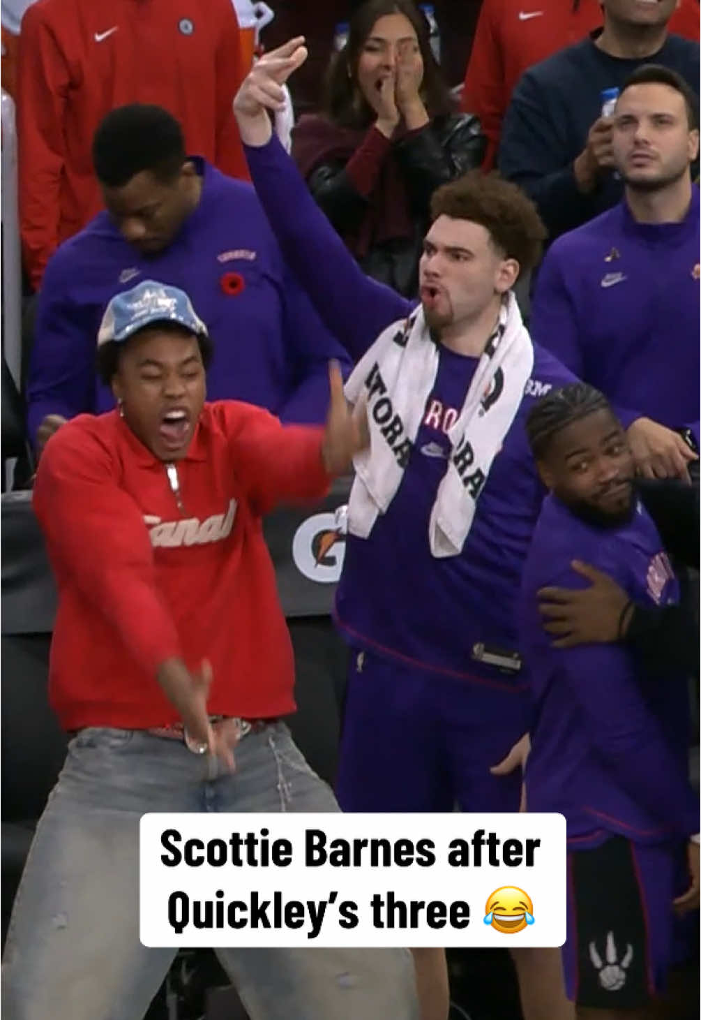 Scottie was feeling it 🤣 #NBA #nbabasketball #raptors #basketball 