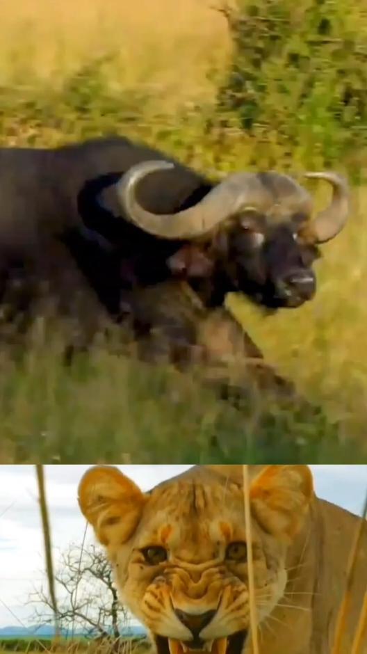 Lions attack buffaloes and the end  #worldanimals #wildanimals #wildlife #fyp #foryou 