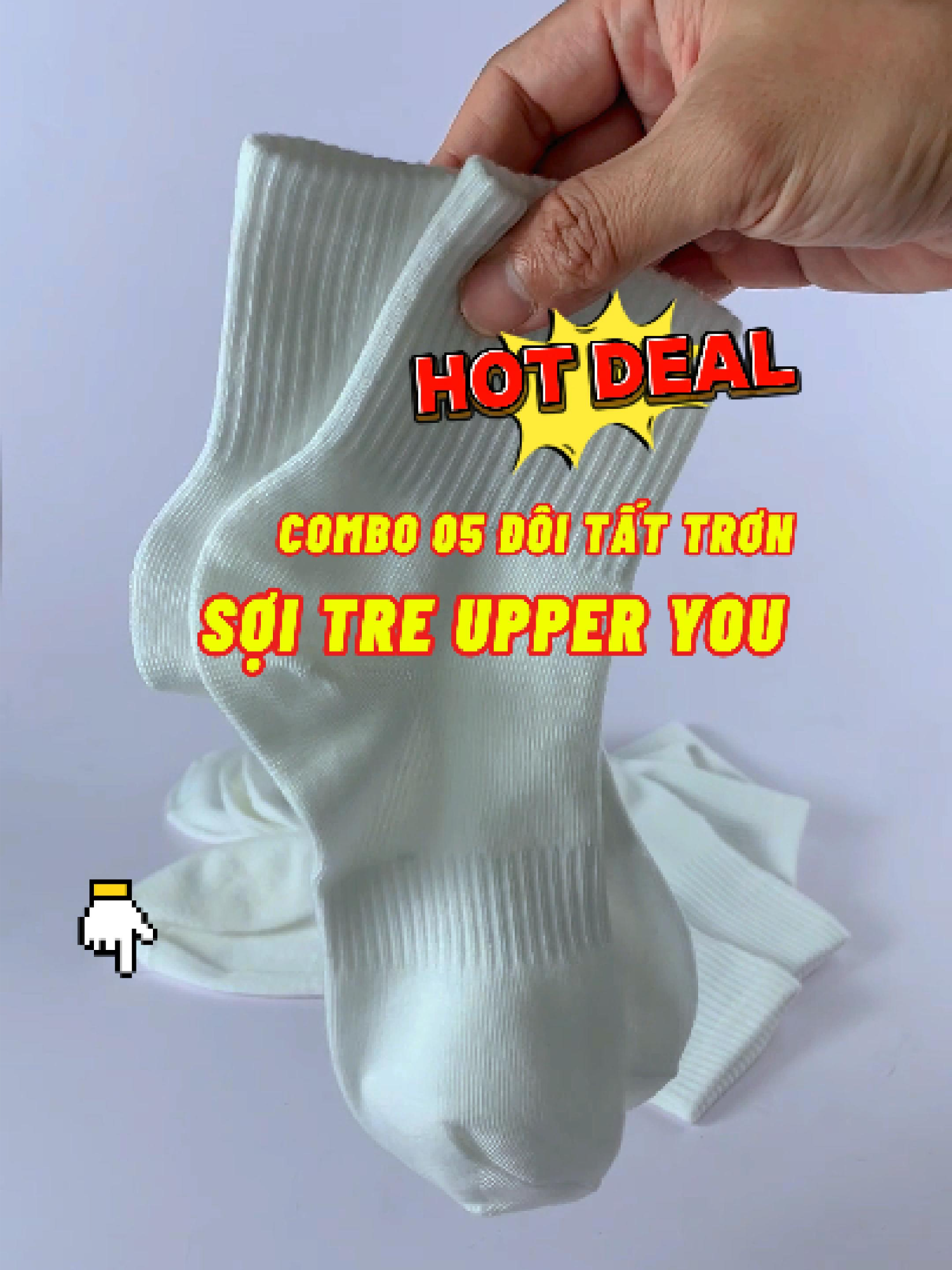 Tất sợi tre Upper You Tất / Vớ Nam Nữ Cổ Cao Trơn UPPERYOU Cotton Êm Ái Dày Dặn Thoáng Khí #taphoahaingo #xuhuong #giadung #upperyou #trendingvideo #trending