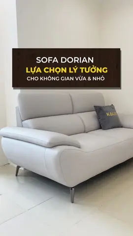 Sofa DORIAN Bọc Da L'Aquila Màu Trắng Kem - Mẫu Ghế Sofa Da Phù Hợp Cho Phòng Khách Chung Cư Vừa Và Nhỏ #kalix #kalixfurniture #noithatkalix #sofa #ghesofada #sofachungcu #xuhuongtiktok