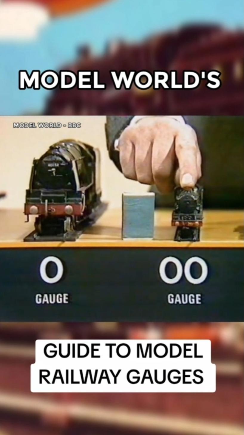 #Throwback clip from the BBC Series model world in which #bobsymes and Don Boreham go through all the gauges and the timeline of their development. #modeltrains #modelrailway #modelworld #classictv #oogauge #ngauge #ogauge #toytrains #trains 