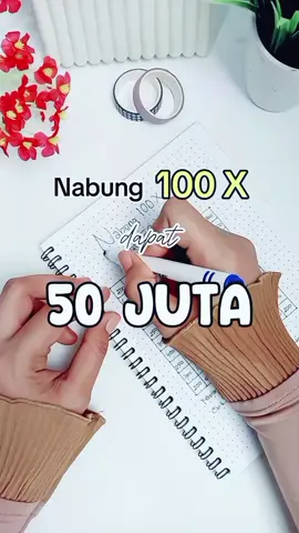 Nabung 100 kali dapat 50 juta #tips #saving #savingmoney #kelolakeuangan #savingmoney #savingchallenge 