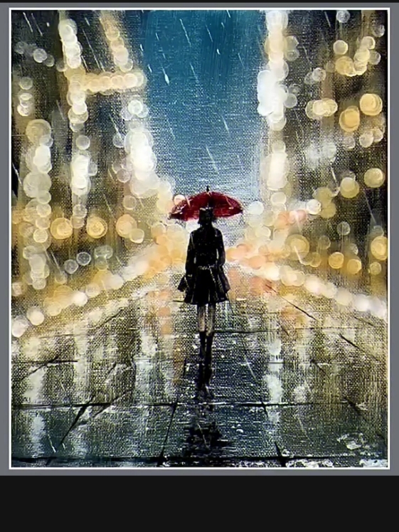 Rainy Street Acrylic Painting Color used : Black, White, Cerulean blue, Permanent yellow, Vermilion IG : @eldrawingarts #acrylicpainting #artist #artwork #art #painting #eldrawingarts #acrylic #scenerypainting 