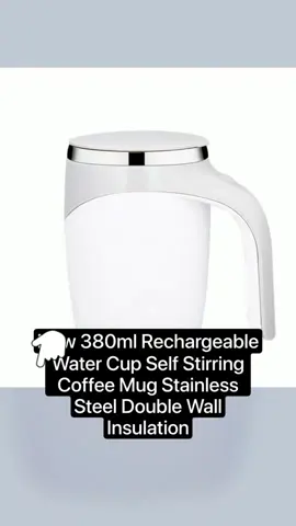 New 380ml Rechargeable Water Cup Self Stirring Coffee Mug Stainless Steel Double Wall Insulation Automatic Magnetic Stirring Portable Coffee Cup Auto Magnetic Mug Electric Stirring Mug Only ₱239.99 - 278.39!