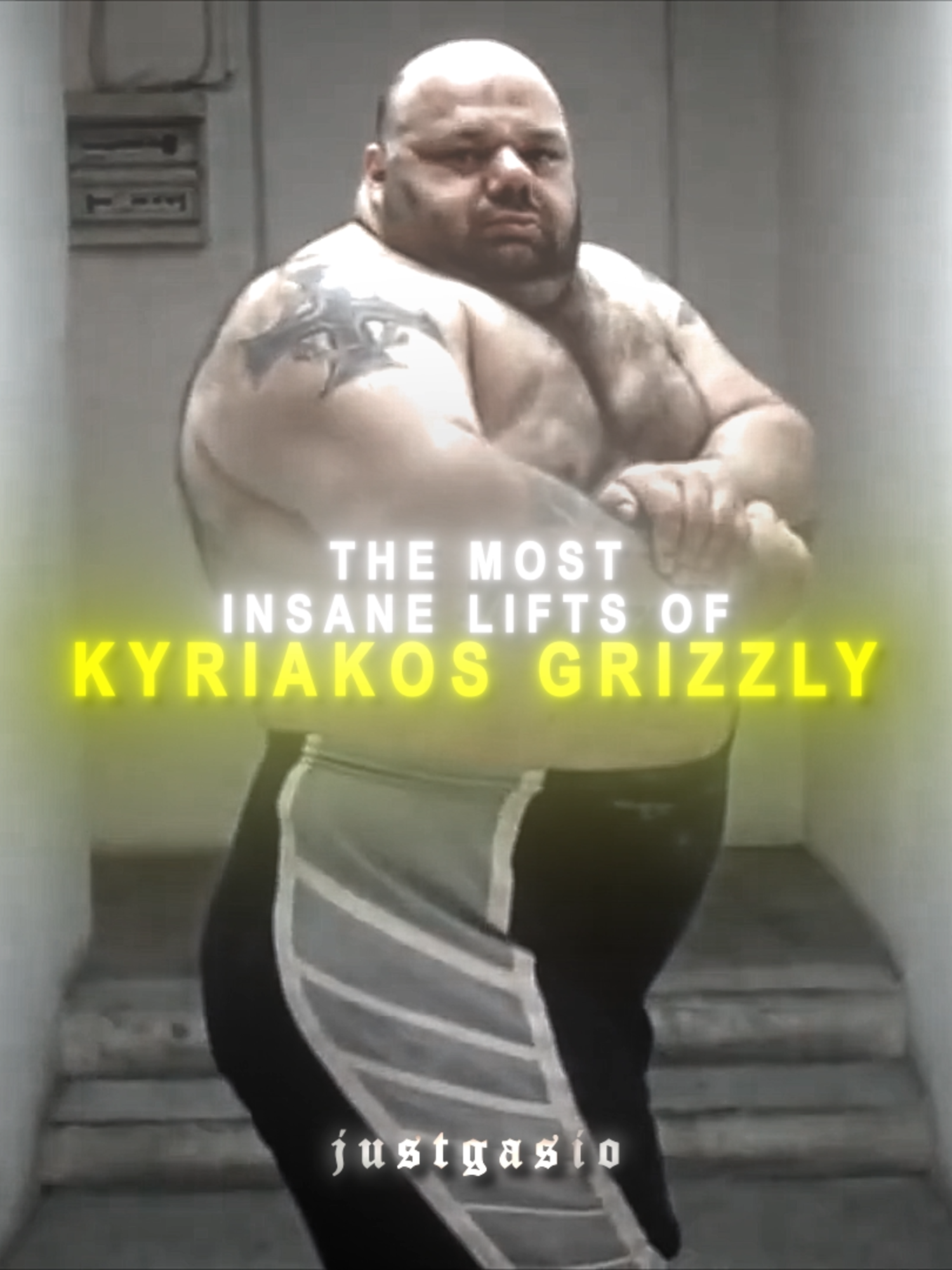 The most insane lifts of Grizzly #kyriakosgrizzly #gym #GymTok #trending #fyp #bodybuilding #powerlifting #strongman #justgasio