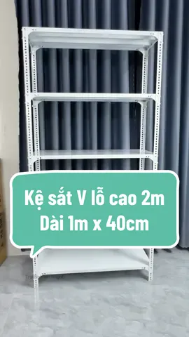Kệ sắt V lỗ 5 tầng cao 2m #kesatvlo #kesat5tang #kesatv #kehanghoa #kesieuthi #ketaphoa 