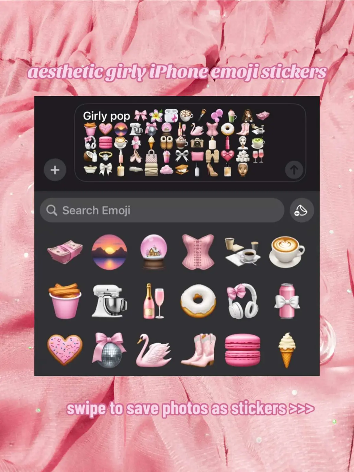 Cute girly things for my girly pops ~°💿💗🎀°~°🎀💗💿°~ >>> You can add stickers directly from your text messages. Download the emoji you want to add as a sticker - click the emoji symbol 😃  and then in the top right hand corner is a new sticker icon and add the picture you want as an emoji form your photo album. #emojistickers #ios18 #iphonestickers #aestheticemojis #cuteemojis #emojis #pinkaesthetic #pastelyellow #yellowhearts #aestheticstickers #aestheticgraphics #aiemoji #girlyaesthetic #appleemojis #appleemojitutorial #pinkemojis #aestheticpink #pinkiphoneemojis #pinkiosemojis #applestickers #girlythings 