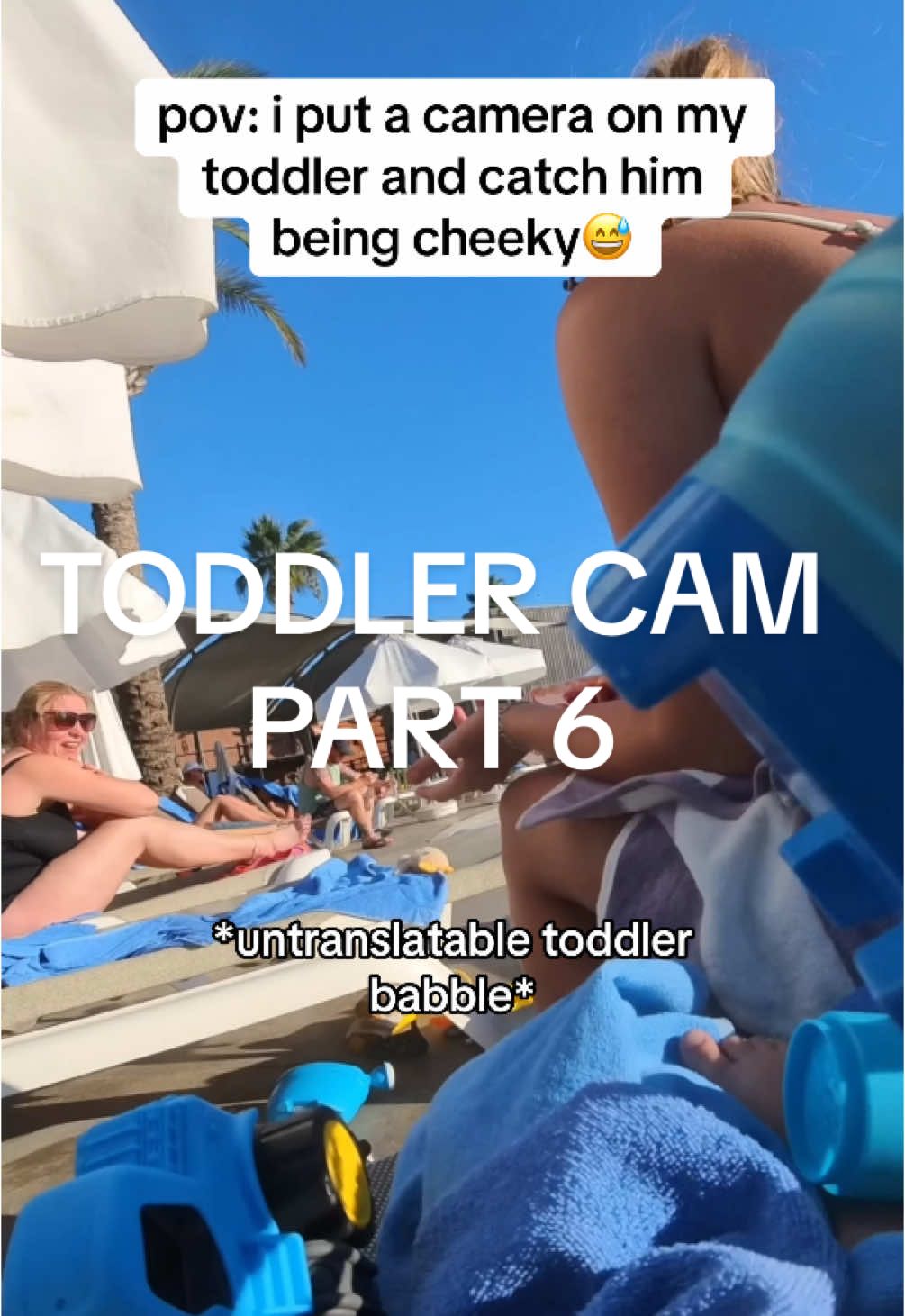 toddler cam is back to see the world through my sons eyes🥹 today is a cheeky toddler on holiday, causing mischief🤣🤣 #holiday #toddler #funnytoddler #funnybaby #toddlercam #singlemum #motherhood #holidayvibes 