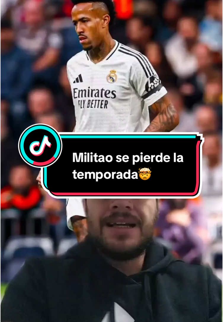 ⚽️🚨: Militao se pierde la temporada🤯 #realmadrid #championsleague #laliga #futbol 