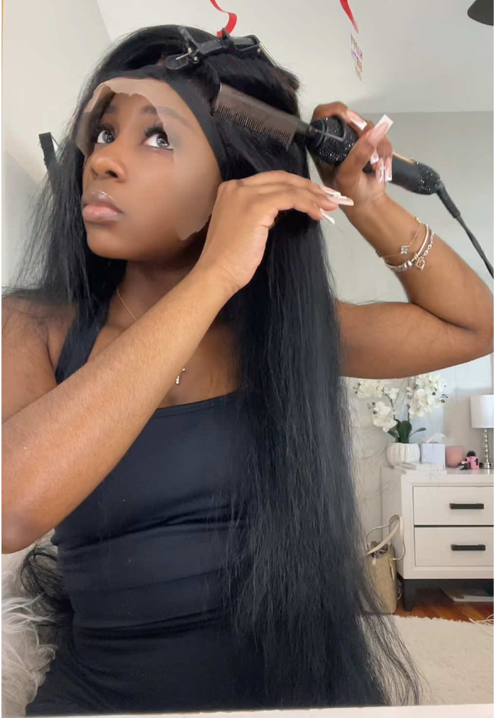 part 1/2 @CheetahBeautyHair Hair #1 Jet Black 180% Density 13x6 Lace Frontal Body Wave 28'' Wig Only $189💰💰 , link in my bio 