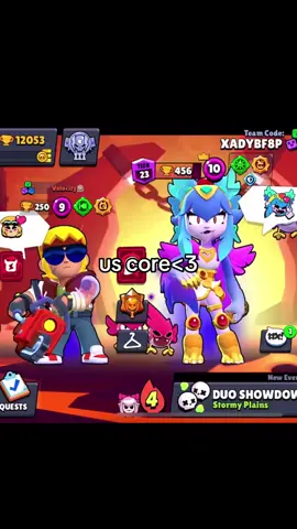 @(^_<) 💕|#brawlstarstiktok #brawlstarsgame #couple #coupleplays #lovers #playingtogether #uscore #us #buster #melodie 
