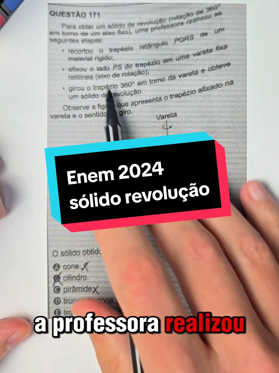 Sólido de revolução #enem2024 #Enem 