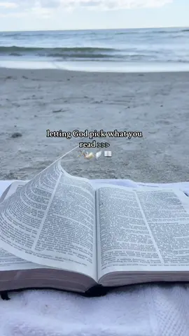 My favorite way to read the bible has been to go outside and ask God to reveal to me what he wants me to read that day. I usually read whatever the wind leads me to that day 🫶🏻 ! #biblestudy #jesus #christiantiktok #fyp #fypシ #wind #jesussaves #beach 