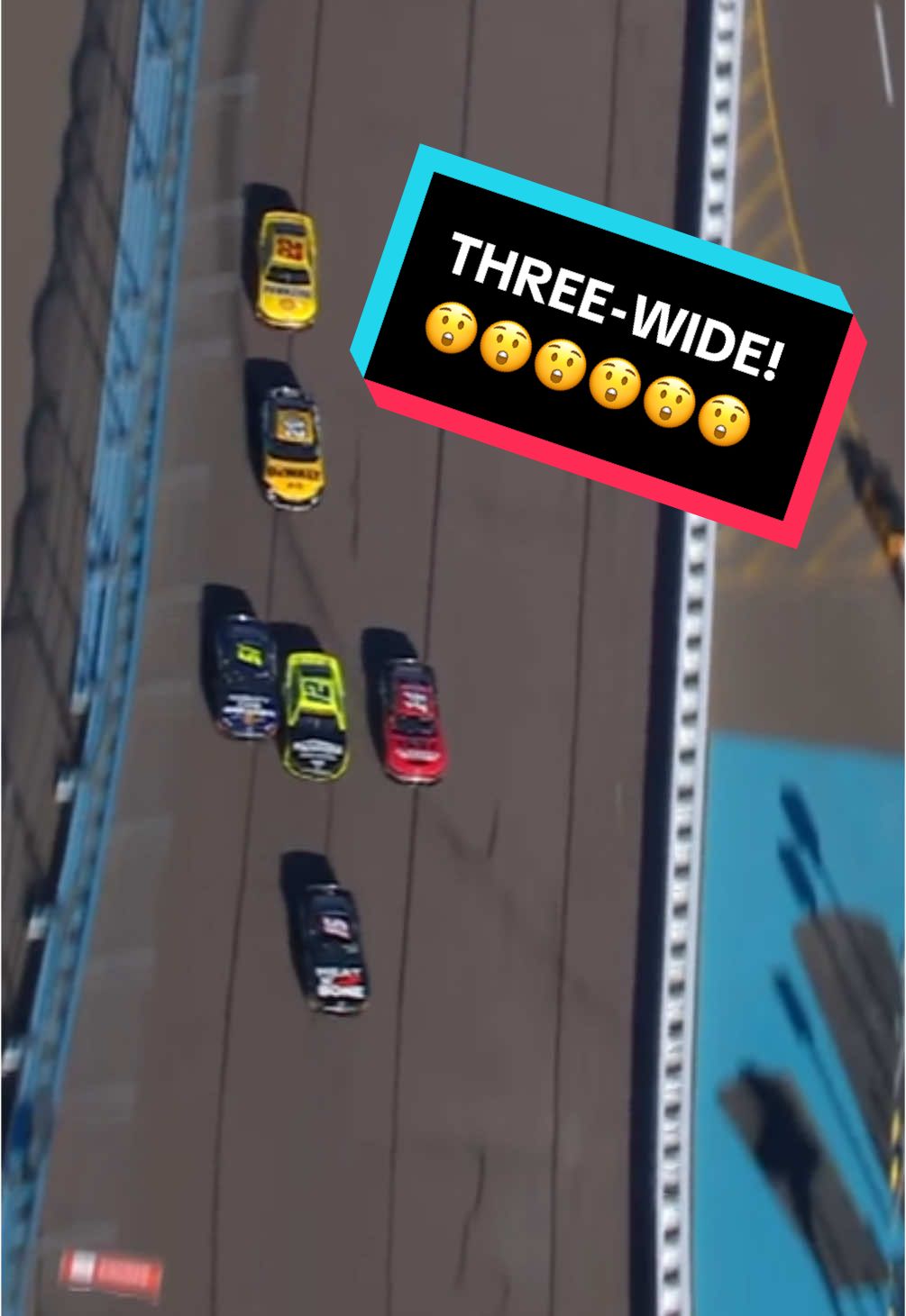 RYAN BLANEY TAKES IT THREE-WIDE at the end of stage 2! #NASCAR #NASCARPlayoffs 