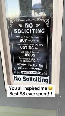 So far so good 😂 #nosoliciting #fyp 