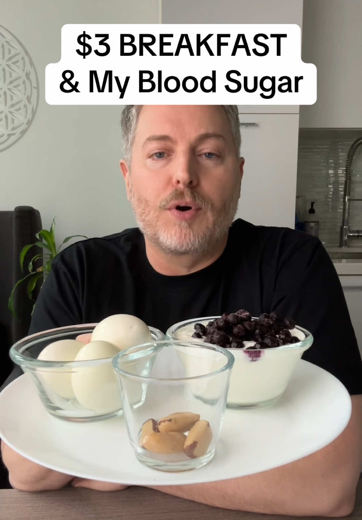 Three dollar breakfast and my blood sugar. Here’s a low cost, easy breakfast that won’t pike my blood sugar. #glucose #bloodsugar #insulinresistant1 