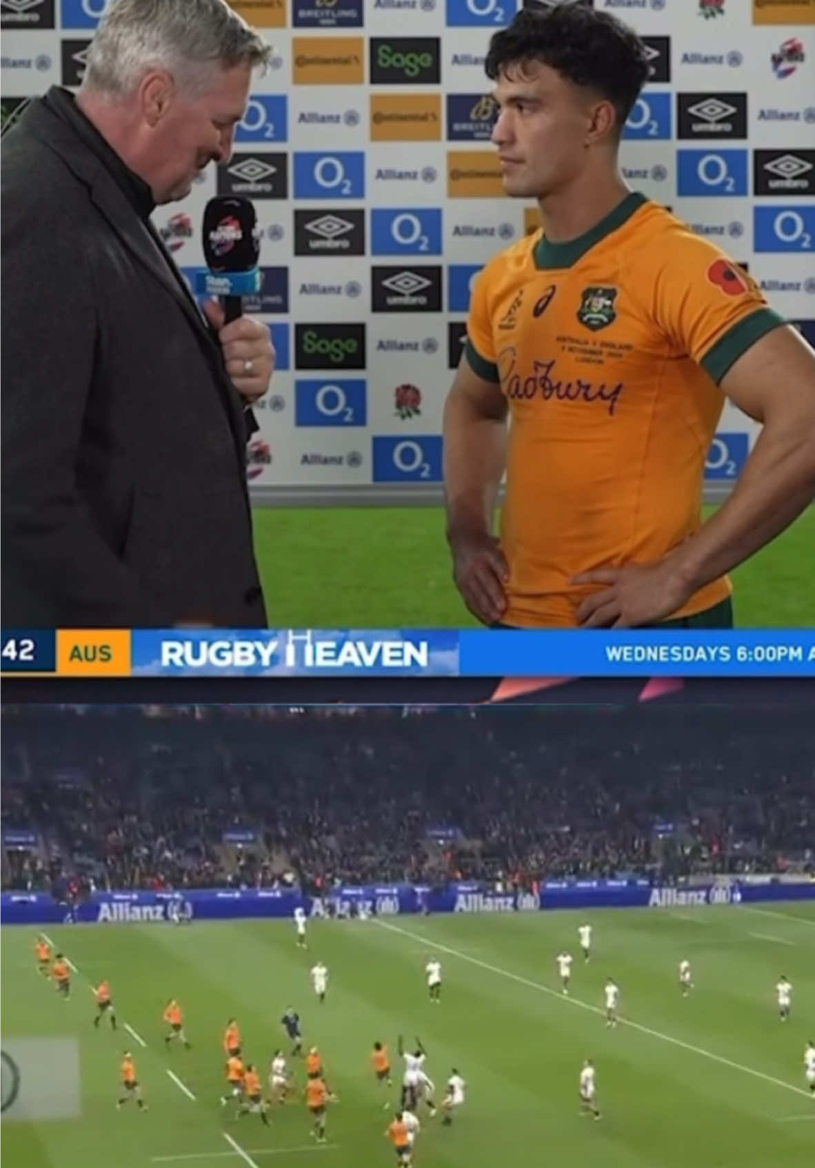 JOSEPH SUA’ALI’I WALLABY CAREER OFF TO A SUCCESSFUL START WITH MAN OF MATCH PERFORMANCE IN TWICKENHAM AS THE WALLABIES DEFEAT ENGLAND.  Joseph Sua’ali’i debuted at Outside Centre and finished with 1 Try Assist, 6 Carries, 3 Offloads.  Future looks bright 🇦🇺🇼🇸 #fyp #foryou #foryoupage #rugby #union #debut #wallabies #aussie #sydney #samoa #polytok #polytiktok #samoan #polynesian #Love #art #twickenham #england #uk #footy #football #viralvideo #viral #tiktok #game #clutch 