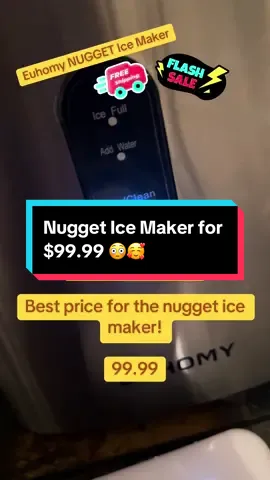 This is the best price ive seen for the NUGGET ICE MAKER! Perfect for larger gatherings! Makes ice fast! #euhomy #icemaker #nuggeticemaker #familytime #familygathering #tiktokshopfinds #fyp #viral #viralicemaker #trending #blackfridaydeals #blackfriday #holidaycountdown 