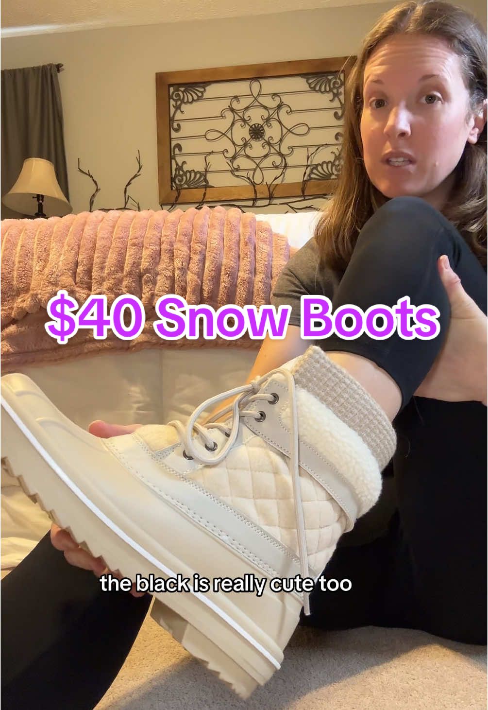 $40 for snow boots is a steal! Especially when they are this cute! #snowboots #duckboots #womensboots #cozyboots #christmasgift #tiktokshopblackfriday #tiktokshopcybermonday #tiktokshopholidayhaul 