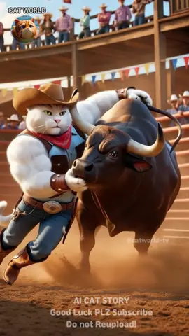Courage and Love The Tale of Cowboy Cats at the Wild West Rodeo 🤠🐱 #cat #kitten #cute #catlover #cutecat