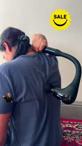 #SPOVEN Massage Gun with Upgraded Extension Handle, 10MM Massage Gun Deep Tissue, Back Massager, portable for Pain Relief, 4 Massage Heads, 5 Speeds.#tiktokshop #foryoupage #vairal 