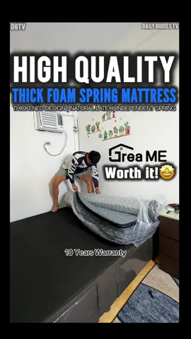 New Memory Foam Spring Mattress ng DreaMe 10Years Warranty😍 Pinaka Legit iwas Fake tayo idol #DreaMe #MemoryFoamSpringMattress #Mattress #legitpasaLegit #Quality #durable #TikTokShopPH1111 #dailyguidestv #fyp 