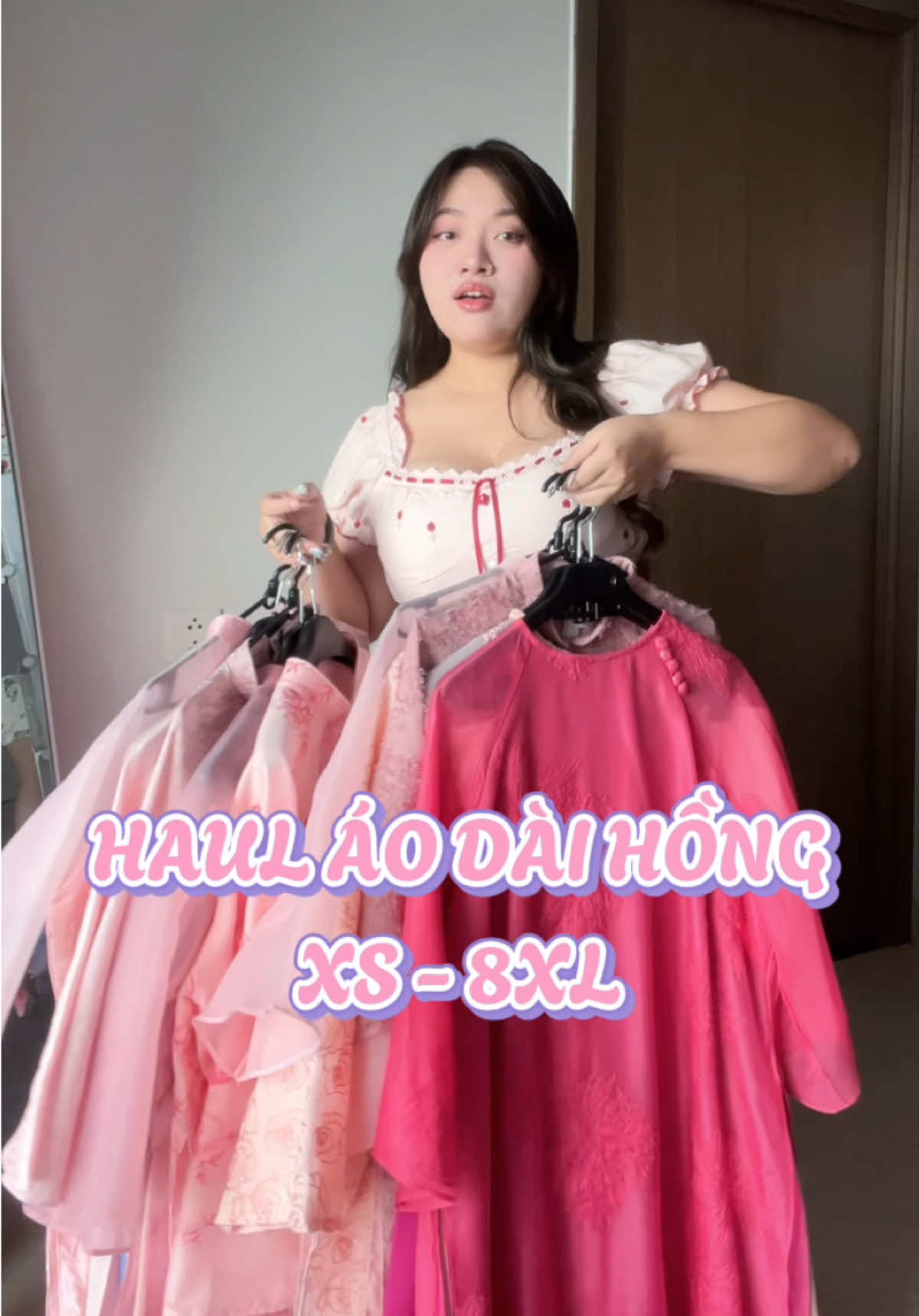 Clip rấtttt dài với 10 mẫu áo dài đủ size XS-8XL lận nha 🤭 #ntlghime #bigsize #chubby #GocLamDep #aodai 