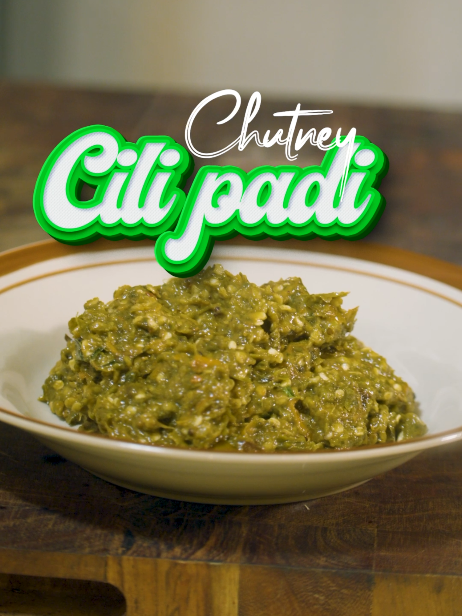 CHUTNEY CILI PADI – CHEF DAVE #chefdavaveganjourney #veganstyle #chutneycilipadi Masa penyediaan: 15 minit Masa memasak: 15 minit Hidangan: 2-6 pax Resipi Bahan tumis A: ½ sudu kecil halba Sedikit minyak ½ sudu kecil biji sawi ½ sudu kecil jintan putih Sedikit serbuk inggu 3 tangkai daun kari 2 genggam cili padi Bahan lain: Asam jawa(saiz besar limau nipis, buang biji) Sedikit air *gaul dua bahan diatas dan ketepikan Sedikit minyak Sedikit daun kari Gula merah secukupnya Garam secukupnya Serbuk perasa secukupnya Cara memasak: 1.Tumis Bahan A: Panaskan kuali, tumis semua bahan A hingga wangi dan cili padi sedikit layu. Jika perlu, tambah sedikit air untuk melembutkan cili padi. Setelah siap, angkat dan ketepikan. 2.Kisar Bahan Tumis A: Masukkan bahan tumis A tadi dan pes asam jawa (yang telah dibuang biji) ke dalam pengisar. Kisar hingga halus dan ketepikan. 3.Masak Bahan Kisar: Gunakan kuali yang sama, panaskan minyak, dan masukkan daun kari bersama bahan kisar tadi. Kacau hingga kering. Tambah garam, gula merah, dan serbuk perasa cendawan secukup rasa. Kacau rata dan siap untuk dihidang. BIRD’S EYE CHILLI CHUTNEY Preparation Time: 15 minutes Cooking Time: 15 minutes Serves: 2-6 pax Recipe Saute ingredients A: ½ tsp fenugreek seeds A little oil ½ tsp mustard seeds ½ tsp cumin seeds A pinch asafoetida powder 3 sprigs curry leaves 2 handfuls bird’s eye chili Other Ingredients: Tamarind (size of a large lime, seeds removed) A little water *Mix these two ingredients and set aside A little oil Some curry leaves Palm sugar (to taste) Salt (to taste) Mushroom seasoning (to taste) Cooking methods: 1.Saute ingredient A: Heat a pan, and fry all the ingredients A until fragrant, and the chilies soften a bit. If needed, add a little water to soften the chilies. Once done, remove and set aside. 2.Blend all sauté ingredients A: Put the sauté ingredients and the tamarind paste (with seeds removed) into a blender. Blend until smooth and set aside. 3.Cook the Blended ingredient A: In the same pan, heat some oil, add the curry leaves, and pour in the blended mixture. Stir until it thickens and dries up a bit. Add salt, palm sugar, and mushroom seasoning to taste. Stir well and it's ready to serve!