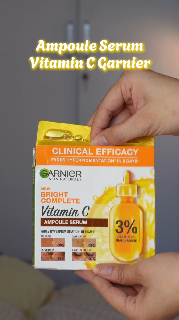 Dưỡng sáng da với Ampoule Vitamin C Garnier dùng được cả vùng mắt và da nhạy cảm ✨️ #garnier_vn #goclamdep #reviewlamdep #muataitiktokshop #reviewlamdep #vitaminc 