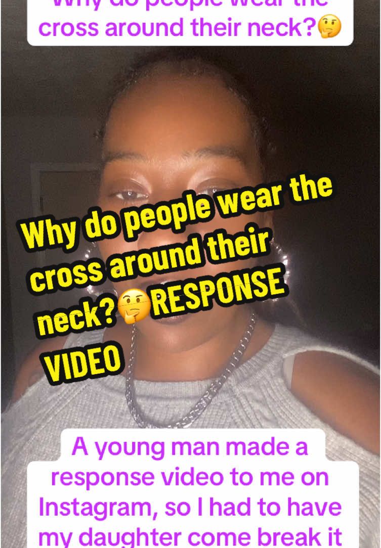 My baby is kinda shy but yall get her point🤣 Christians wear the cross because that’s what they were taught, just like someone taught this young man what hes saying even though it does not empower him‼️ Divinity flows through us and we are not separate from it💕💪🏽##blackwomenoftiktok##blackmenoftiktok##fyp##yayasworld777##conciousness##intuition##spirituality##bible##christiantiktok##deconstruction#greenscreenvideo 